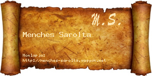 Menches Sarolta névjegykártya